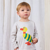 Bobo Choses Baby Tic Tac Toe Color Block Zip Sweatshirt, Duck l/s Tee & Joggers Set ~ Navy/Green Multi