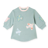 Stella McCartney Baby Girl Fleece Dress w/ Bird Patches ~ Sage