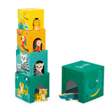 Janod Tropik Stackable Pyramid & Animal Figurines