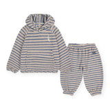Bobo Choses Baby Beneath The Moon Terry Hoodie & Sweatpants Set ~ Blue Stripe