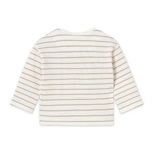 Mayoral Baby Boy Dinos l/s Striped T-Shirt ~ Cream/Mole