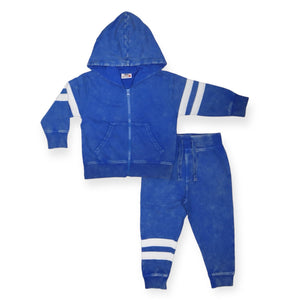 Mish Baby Zip Hoodie & Enzyme Joggers Tracksuit Set ~ Cobalt/White