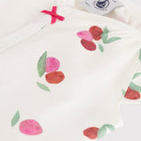 Petit Bateau Flutter Sleeve Berries Print Short Romper ~ White Multi