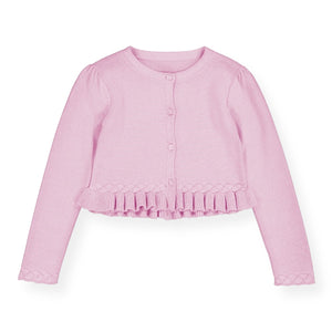 Mayoral Girls Braid Knit Cardigan ~ Mauve