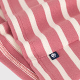 Petit Bateau l/s Striped Dress w Ruffle Collar ~ Pink/White