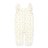 Tun Tun Vittoria Sleeveless Ruffle Romper ~ Flowers/Natural