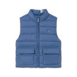 Mayoral Baby Boy Cars Print Reversible Puffer Vest ~ Indigo