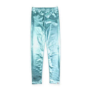 Appaman Girls Legging 7-12 ~ Metallic Aqua