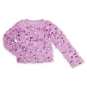 MIA New York Sequin Textured Sweater ~ Purple