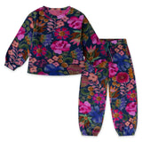 Oilily Girls Houra Botanique Sweatshirt & Papilot Sweatpants Set ~ Blue