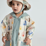 7am Rainwear Rain Poncho ~ Houses Teal