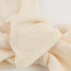 Oh Baby! Knotted Pointelle Headband ~ Natural