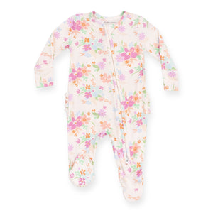 Angel Dear 2 Way Ruffle Zipper Footie ~ Pick a Posy