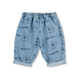 Bobo Choses Baby Pickles The Dog Denim Shirt & Pants Set ~ Prussian Blue