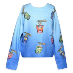 Baby Sara Noodle Print Sweater ~ Blue Multi