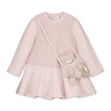 Mayoral Baby Girl Bi-material Sherpa Dress w/ Bear Bag ~ Petisui