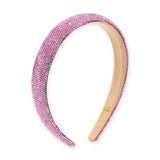 Bari Lynn Thin Fully Crystallized Headband ~ Pink