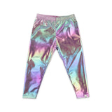 Oh Baby! Unicorn Applique Frilled Sweatshirt & Metallic Leggings Set ~ Lavender/Iridescent Pink