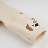 Oh Baby! Mini Puppy Faces Footie ~ Natural