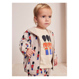 Bobo Choses Baby Little Tin Soldiers Printed Zip Hoodie, l/s T-Shirt & Sweatpants Set ~ Off-White