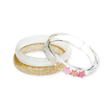 Lilies & Roses Mini Stars Pearlized Bracelets ~ Gold Multi