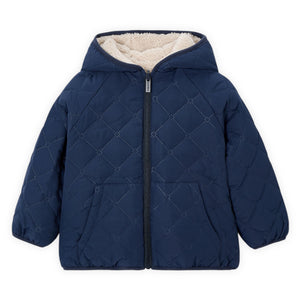 Mayoral Boys Reversible Sherpa Lined Jacket ~ Blue
