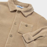 Mayoral Baby Boy Ribbed Velour Overshirt ~ Hazelnut