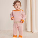 Bobo Choses Baby Stripes Knit Sweater & Pants Set ~ Pink