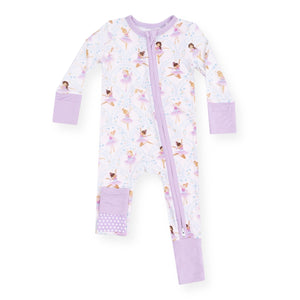 Angel Dear 2 Way Zipper Convertible Romper ~ Bow Ballerinas