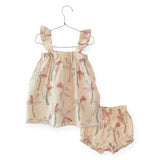 Play Up Baby Printed Woven Dress & Bloomer Set ~ Palms/Buff