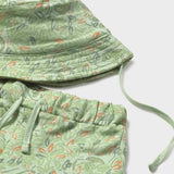 Mayoral Baby Boy Tee & Shorts Set w/ Bucket Hat ~ Matcha
