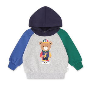 Huxbaby Color Block Hux Hoodie & Sweatpants Set ~ Grey Marle Multi