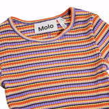 Molo Rochelle Ribbed l/s Top 7-12 ~ Purple Flame Stripe