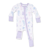 Angel Dear 2 Way Zipper Convertible Romper ~ Floral Sea Creatures