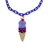 Sadie's Moon Kawaii Charm Necklace ~ Ice Cream