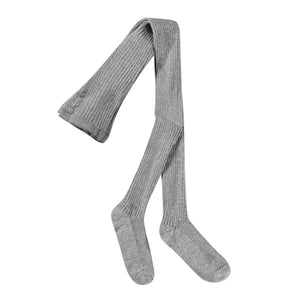 Molo Glitter Ribbed Tights ~ Grey Melange