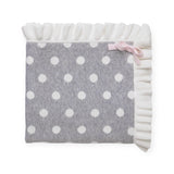 Elegant Baby Ruffled Knit Blanket ~ Dots