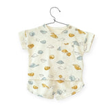 Play Up Baby Printed Jersey Tee & Shorts Set ~ Conch/Natural