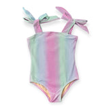 Shade Critters Shimmer Bunny Tie Shoulder Swimsuit ~ Ocean Ombre
