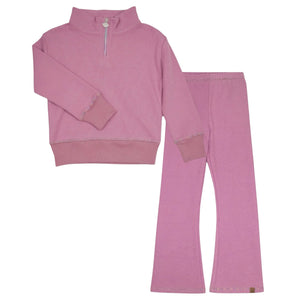 Appaman Girls Vanna Rib Knit Half Zip Sweater & Pants Set 7-12 ~ Dusty Pink