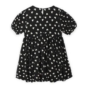 Rylee + Cru Girls Rose Dress ~ Hearts/Black