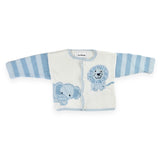 Artwalk Knit Cardigan & Hat Set ~ Blue Jungle Baby