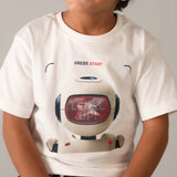 Mayoral Boys s/s Lenticular Robot T-shirt ~ Cream