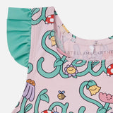 Stella McCartney Baby Girl Stella Lettering Swimsuit ~ Pink Multi