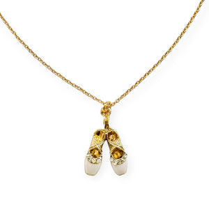 Sadie's Moon Charm Necklace ~ Ballet Slippers