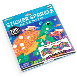 Mudpuppy Ocean Life Sticker Sparkle Poster Activity Kit