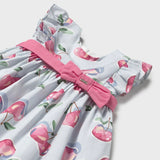 Mayoral Baby Girl Printed Dress ~ Cherries/Blue