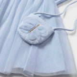 Mayoral Baby Girl Tulle Dress w/ Bag ~ Sky