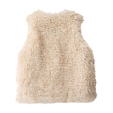 Molo Hatcha Faux Fur Vest ~ Soft Powder