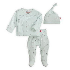 Magnetic Me Modal 3pc Kimono Set ~ Teal Savannah Plains